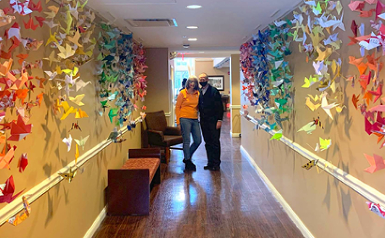 a decorated hallway