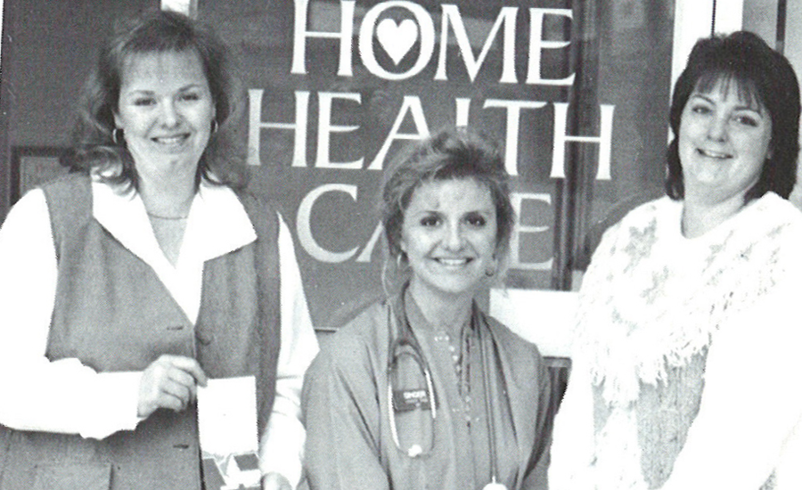 three women pose at founding of providence at home home health care