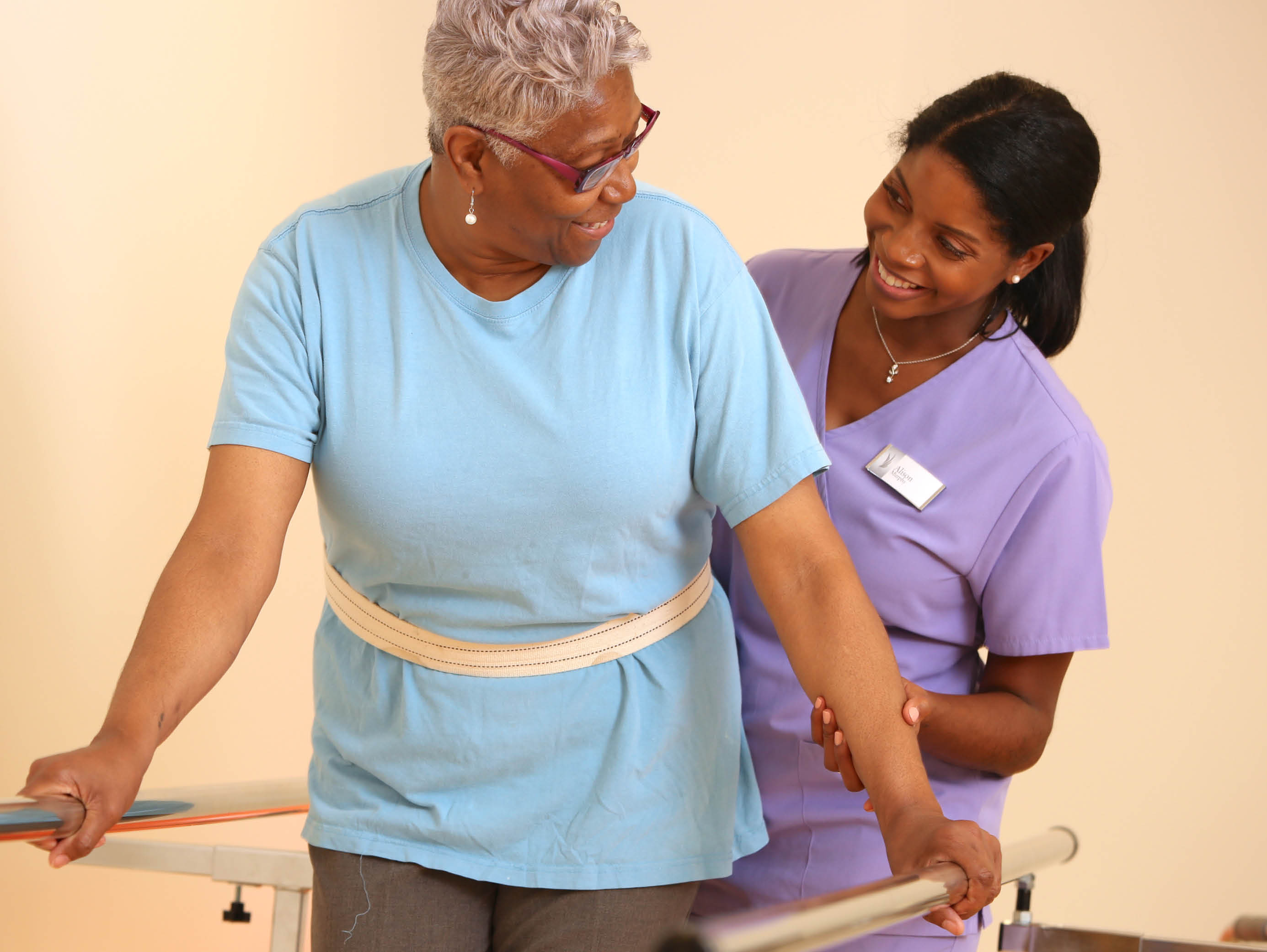 an elderly woman working out