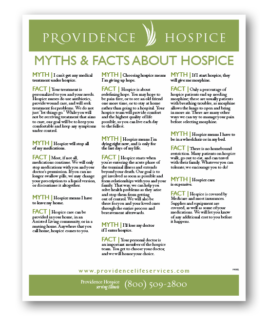 hospice myths and facts sheet