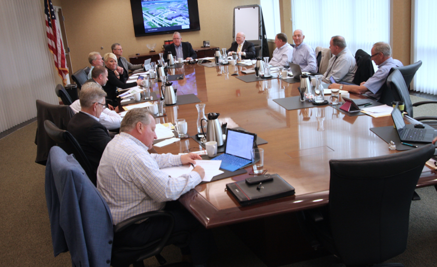 providence leadership at meeting sitting around board room table