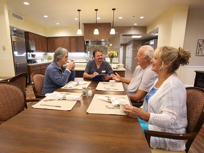 folks at the dining room table